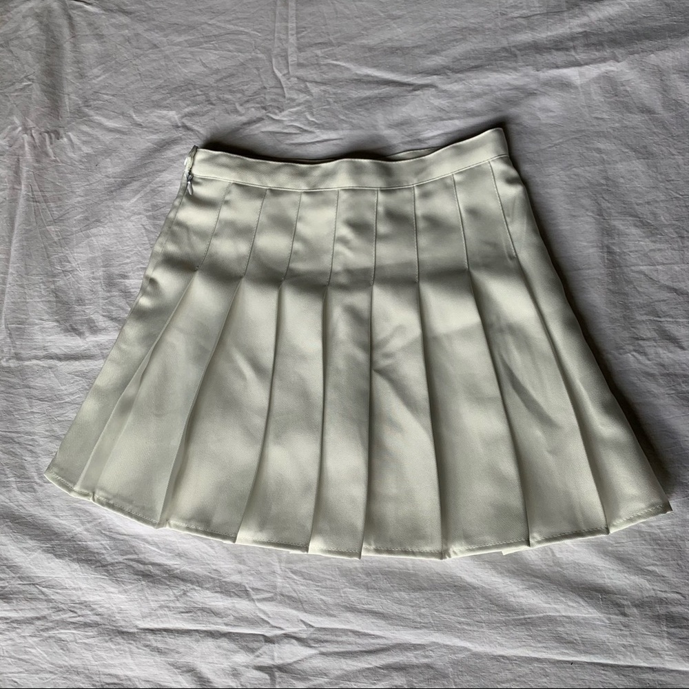 White tennis skirt